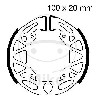 Brzda pro motocykl Sada brzdových čelistí EBC 806 včetně pružin PIAGGIO/VESPA Storm 50 1994-1996