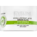 Eveline Hyaluronic Acid Green Olive Anti-Wrinkle Moisturising Cream vyživující krém proti vráskám 50 ml