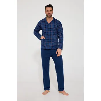 Pánské pyžamo PÁNSKÉ PYŽAMO DR 114 BIG W/26 granát 3xl