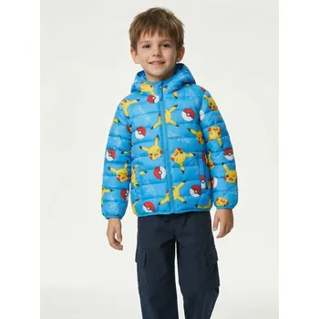 Chlapecká bunda Sinsay - Prošívaná puffer bunda s kapucí - modrá - 693GW-56X - 693GW-56X-134