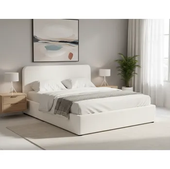 Postel Elvisia Manželská postel TEDDY s výklopným roštem | bílá 140 x 200 cm