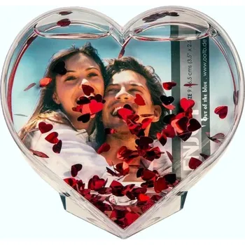 Žertovný předmět Fotorámeček plovoucí srdíčkové třpytky - MALÉ SRDCE