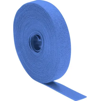 Zip Quadrios 25CA525 pásek se suchým zipem, ke spojování, háčková a flaušová část, modrá, metrové zboží