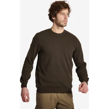 Pánský svetr SOLOGNAC Lovecký svetr 100 hnědý 3XL KAŠTANOVÁ