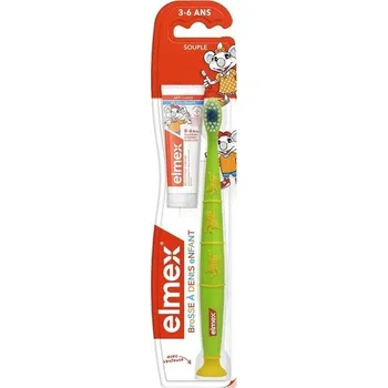 Elektrický zubní kartáček ELMEX - Dětský zubní kartáček 3-6 let (měkký) + zubní pasta Elmex proti zubnímu kazu pro děti (12