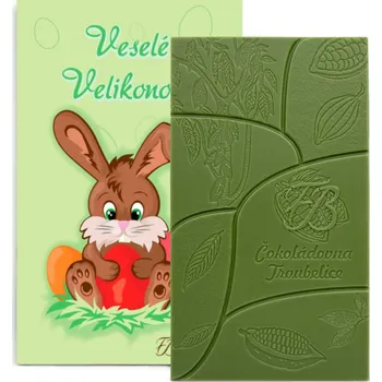 Čokoláda Čokoládovna Troubelice Čokoláda velikonoční zajíc - 45 g Varianta: bílá 40% se spirulinou