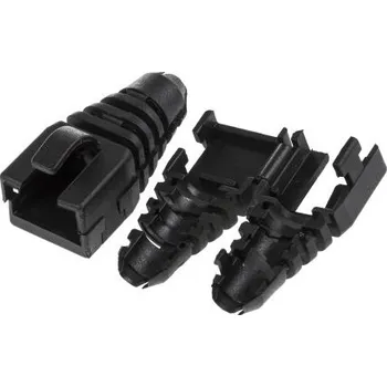 Konektor Krytka konektoru RJ, RJ45, Černá, Ano, hloubka: 12.7mm, délka: 32.004mm
