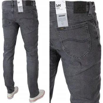 Pánské džíny Pánské džíny Lee Rider Slim Fit, zúžené, šedé Shadow W34 L34