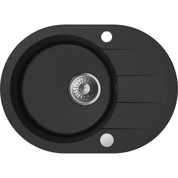 Granitový dřez Jednokomorový granitový dřez Moderno Minimal černý