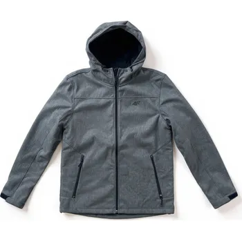 4F Pánská softshellová bunda H4Z19-SFM002 Middle Grey Melange XL