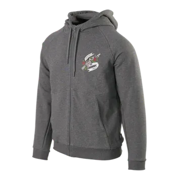 Pánská mikina Mikina s kapucí Helikon-Tex Come and take it, šedá melange - M