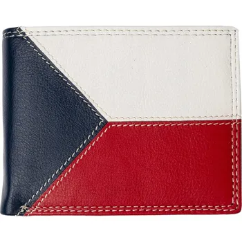 Peněženka Kožená pánská peněženka Vlajka ČR - bez přezky