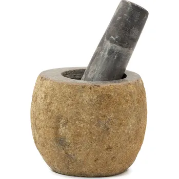 Hmoždíř AWM Hmoždíř a Palička z Přírodního Říčního Kamene – Malý 1ks