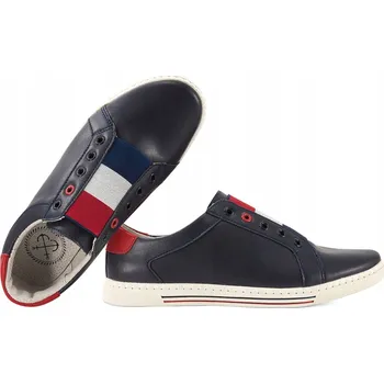 Dámské polobotky FILIPPO DP2155 KOŽENÉ SPORTOVNÍ POLOBOTKY DÁMSKÉ SNEAKERS tmavě modré 39