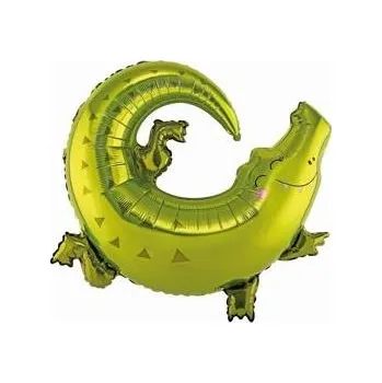 Balónek Fóliový balónek KROKODÝL Zvířátko Narozeniny 80x71cm