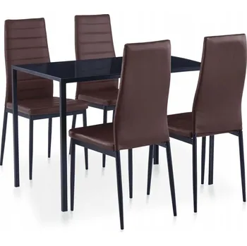 Jídelní set 5dílná jídelní souprava, hnědá