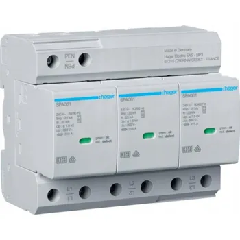 svodič přepětí Přepěťová ochrana 3P SPA800 T1+T2 TN-C Hager