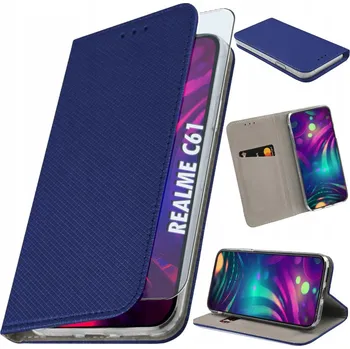 Pouzdro na mobilní telefon Flipové pouzdro pro Realme C61 + Sklo 9H - Pouzdro