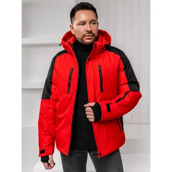 Pánský kabát Červená pánská zimní bunda Bolf 91M9902A1 - 3XL/58