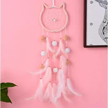 Lapač snů Lapač snů - Dětský lapač Kočička svítící