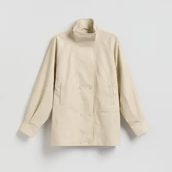 Dámský kabát Reserved - Bunda s umělé kůže - béžová - 498IA-08X - 498IA-08X-XXL