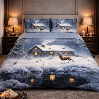 Povlečení 2-dílné ložní povlečení - Zimní krajina