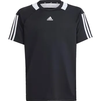 cyklistický dres ADIDAS Dětské tričko Sereno AEROREADY 9 LET BÍLÁ|ČERNÁ