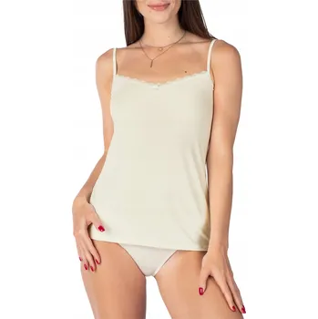 Bellivalini Dámský top s krajkou, viskózové tílko BLV50-219 Ecru S