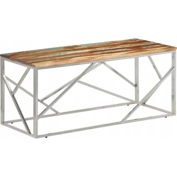 Konferenční stolek Konferenční stolek VidaXL obdélníkový 110 x 45 x 45 cm stříbrný