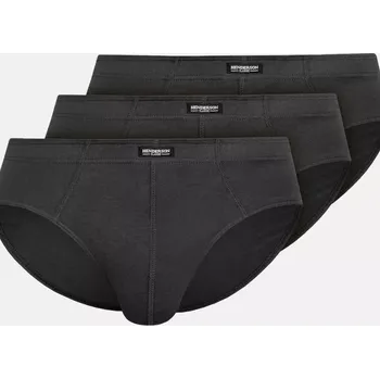 Pánská móda SLIPY MĘSKIE CLASSIC 3P 1446 BASIC grafit 2XL