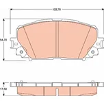 Sada brzdových destiček, kotoučová brzda LUCAS GDB3460