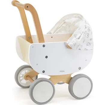 Kočárek pro panenku Hluboký kočárek pro panenky Viga White Doll