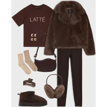 Sinsay - Kabát z umělé kožešiny - hnědá - 419HH-88X - 419HH-88X-XXL