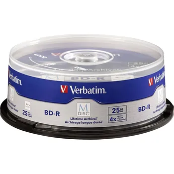 Optické médium Verbatim 98909 M-DISC Blu-ray XL Rohling 25 GB 25 ks vřeteno
