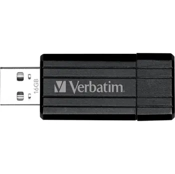 USB flash disk VERBATIM 16GB USB Flash 2.0 PinStripe Bk