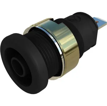 Krokosvorka SKS Hirschmann SEB 2610 F4,8 Ni schwarz bezpečnostní vestavná zásuvka 4 mm černá 1 ks
