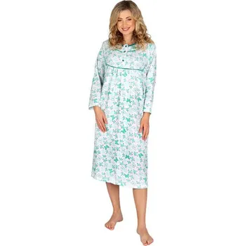 Dámská noční košile EVONA a.s. Dámská noční košile P KASANDRA zelený motýl Velikost: L