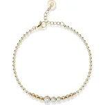 Kuličkový pozlacený náramek s krystaly LJ2830 Liu Jo