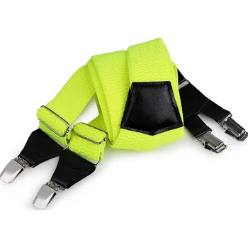 Kšandy Šle šíře 4 cm délka 120 cm neon, střední, 1 žlutá neon