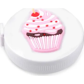 metr Svinovací metr s 3D obrázkem délka 150 cm, malé, 2 bílá cupcake