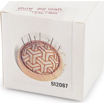 kreativní sada Kreativní sada na výrobu jehelníčku s dřevěným podstavcem, střední, 3 režná světlá