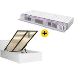 Postel do ložnice Tetrix 120 B - Black Red White - BRW Bílý Lesk 129x95 cm