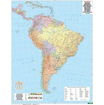 Südamerika physisch-politisch 1 : 8 000 000. Plano
