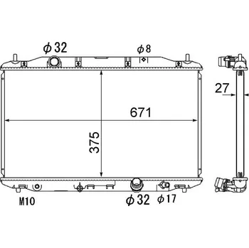 Motor automobilu Chladič, chlazení motoru MAHLE CR 1895 000S