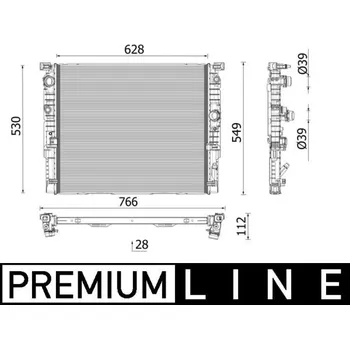 Motor automobilu Chladič, chlazení motoru MAHLE CR 2771 000P