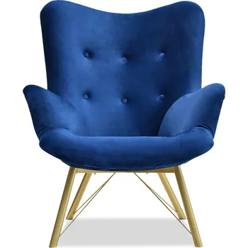 Křeslo Mebel Partner Dawntawn (tmavě modrá + zlatá)