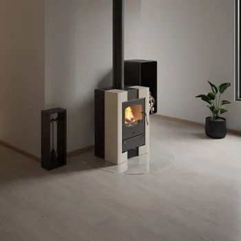 Krbová kamna Sklo pod kamna - FLAMINGO Kapka 1100x1100 mm, fazeta, / 6 mm