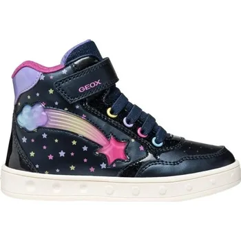 Dívčí tenisky Dívčí volnočasová obuv Geox J SKYLIN 24 Tmavě modrá, Růžová, Fialová, Bílá