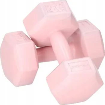 Sada činek 2x2 kg SPRINGOS HEX růžové