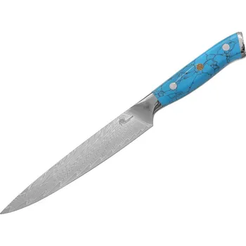 Kuchyňský nůž Nůž Dellinger Utility Blue Stone damast kuchyňský